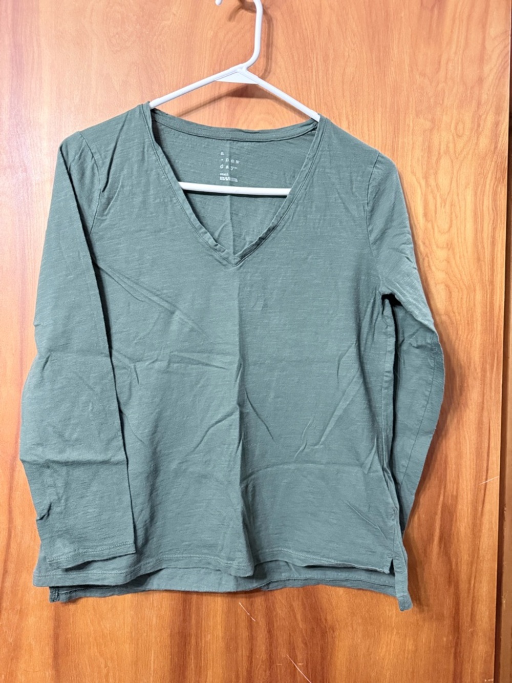 A New Day Olive Longsleeve v-neck